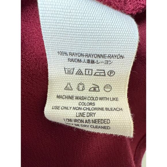 Free People Drift Away Burgundy Cold Shoulder Tunic Top Women’s Size Small - Picture 12 of 16